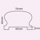 Κουπαστή Ω 4,5x7cm ΠΕΥΚΟ Α