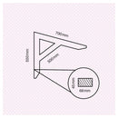 Στεγάκι Οροφής 55x70cm για 2 Κεραμίδια Πεύκο Α